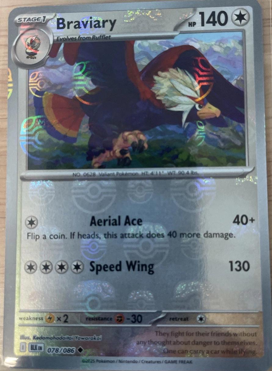 Black Bolt Braviary [Master-Ball] Pokémon card